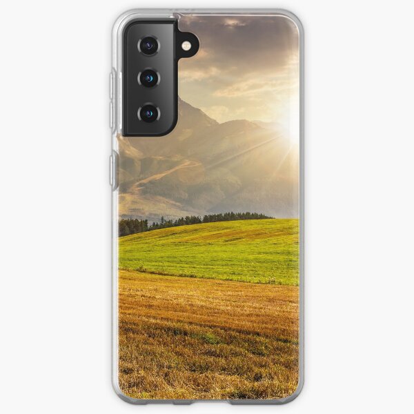 rural field in Tatra mountains at sunset Samsung Galaxy Soft Case