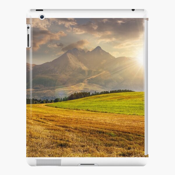 rural field in Tatra mountains at sunset iPad Snap Case