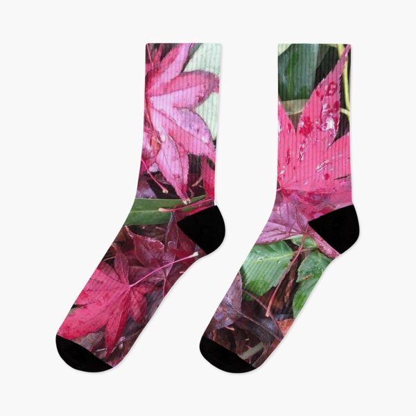 Item preview, Rainy Red and Green Christmas Leaves on the Forest Floor designed and sold by Photomersion.