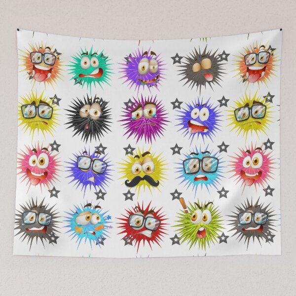 Item preview, Thorny Cartoon Balls with Faces designed and sold by CreativeMagi.