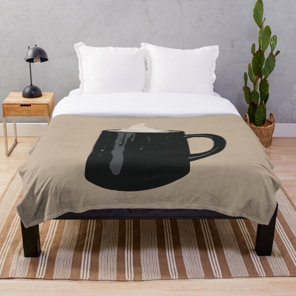 Artikelvorschau, Schwarze Kaffeetasse mit Sahne entworfen und verkauft von CaffeinatedVibe.