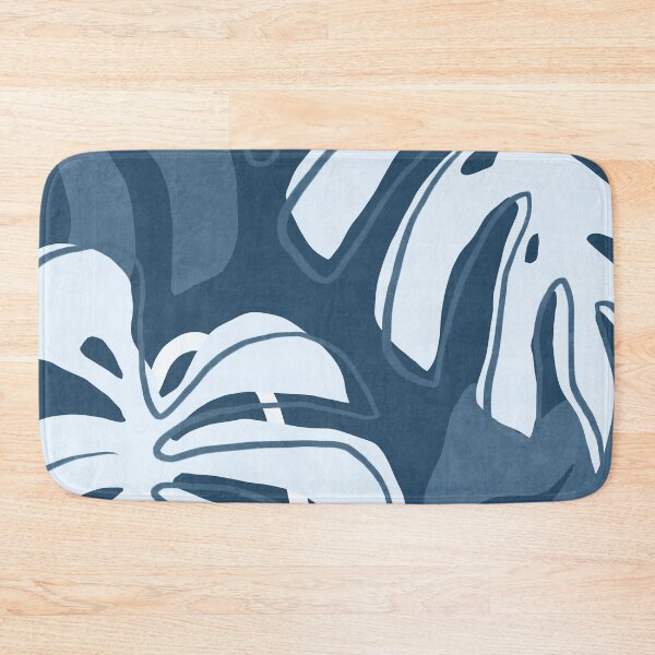 Item preview, Summer tropical leaves in blue designed and sold by Miss-Belle.