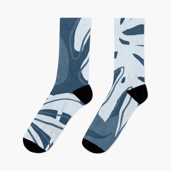 Item preview, Summer tropical leaves in blue designed and sold by Miss-Belle.