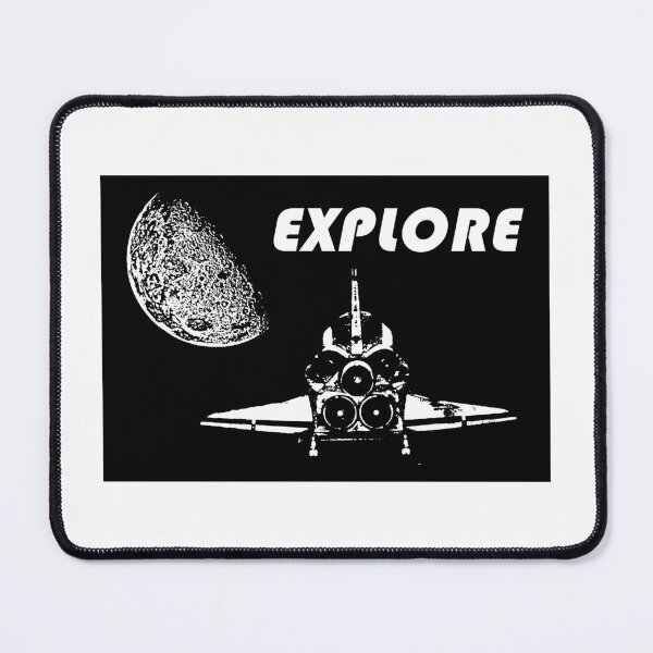 Item preview, Space Shuttle and Moon with the Word "Explore" designed and sold by BReinbold.