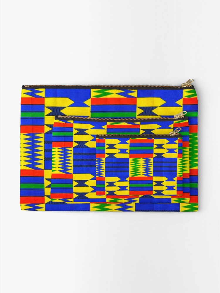 Alternate view of African Textile Pattern Zipper Pouch