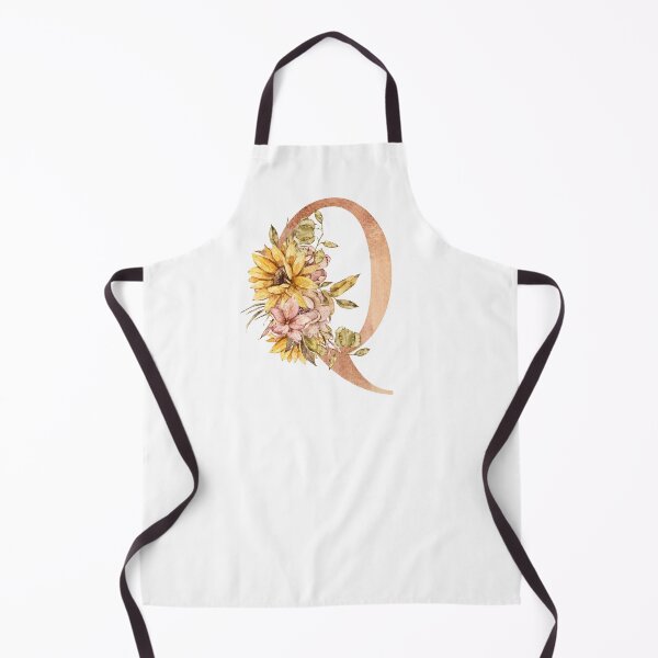 Item preview, Watercolor floral sunflower personalized letter Q wedding monogram print designed and sold by tiana-geo.