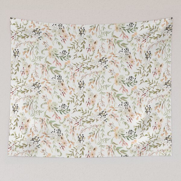 Item preview, Wild Climbing Pale Flowers designed and sold by LThomasDesigns.