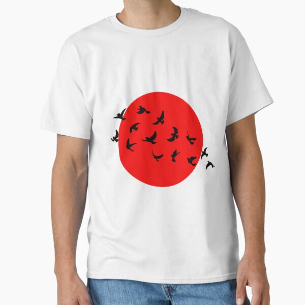 Item preview, Black birds flying over the red sun designed and sold by tattooclumsey.