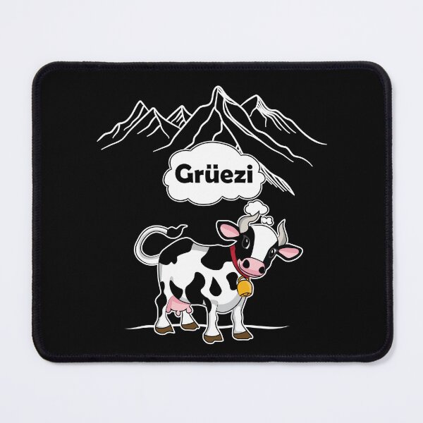Item preview, Swiss Cow - Gruezi - Switzerland Travel designed and sold by TheInkElephant.