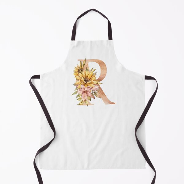 Item preview, Watercolor floral sunflower personalized letter R wedding monogram print designed and sold by tiana-geo.