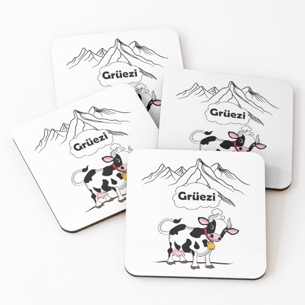 Item preview, Swiss Cow - Gruezi - Switzerland Travel designed and sold by TheInkElephant.