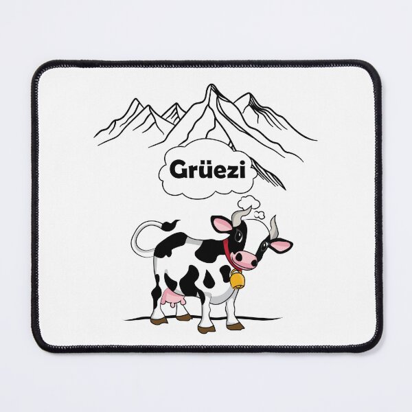 Artikelvorschau, Schweizer Kuh - Gruezi - Schweiz Reisen entworfen und verkauft von TheInkElephant.