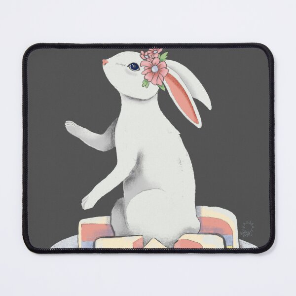 Item preview, Chalkboard Floral Spring Rabbit designed and sold by marleywrightart.