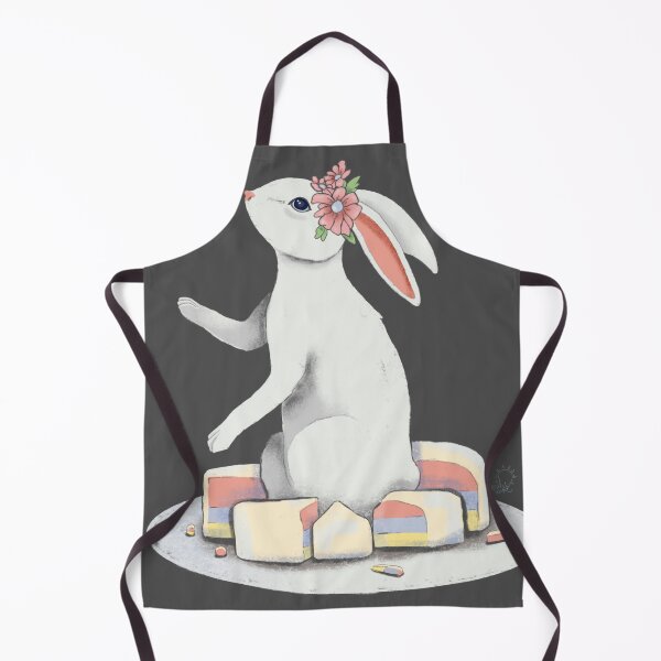 Item preview, Chalkboard Floral Spring Rabbit designed and sold by marleywrightart.