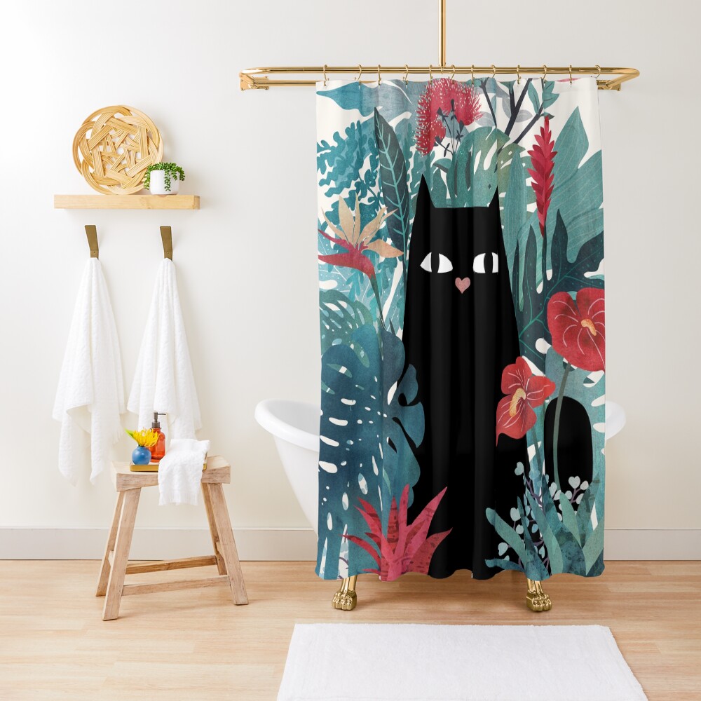 Popoki Shower Curtain