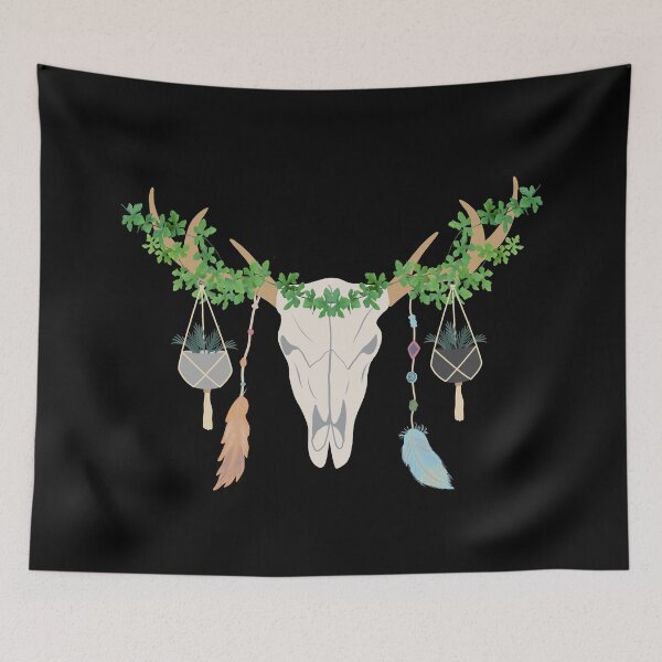 Item preview, Boho Skull designed and sold by CreativeLevelUp.