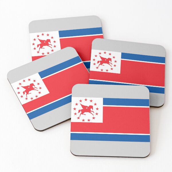 Item preview, 천리마 북한 국기 (Chollima Starred North Korean Flag) designed and sold by JonathanR1994.
