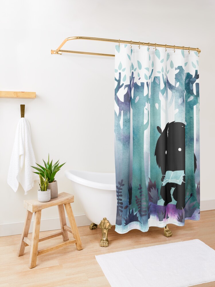 Alternate view of A Quiet Spot Shower Curtain