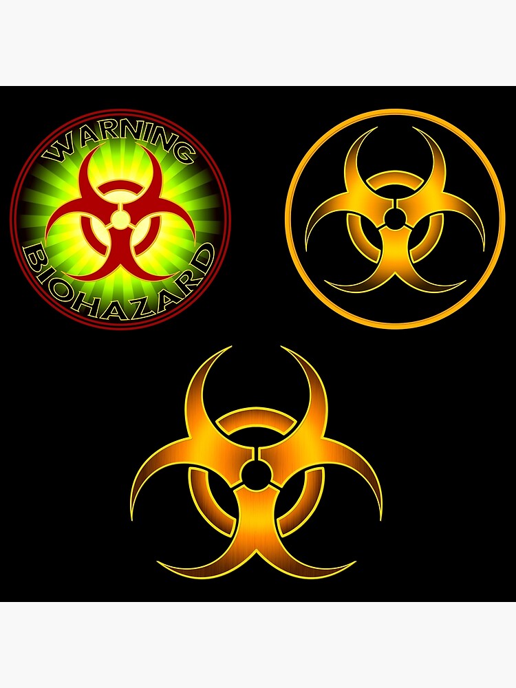 Biohazard Sticker Pack Poster For Sale By Lucidflow Redbubble