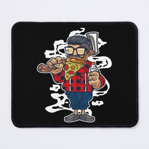 Item preview, Pizza beard lumber jack illustration  designed and sold by Brandonjj.