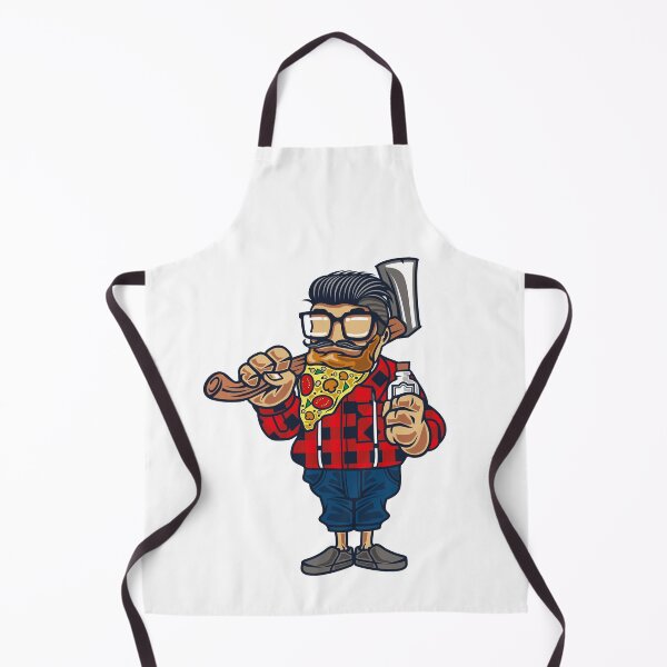 Item preview, Pizza beard lumber jack illustration designed and sold by Brandonjj.