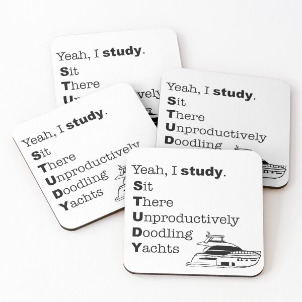 Item preview, Yeah, I study. Sit There Unproductively Doodling Yachts designed and sold by peacefulpanini.