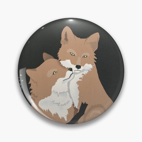 Item preview, Floral Foxes in Love designed and sold by marleywrightart.