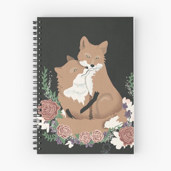 Item preview, Floral Foxes in Love designed and sold by marleywrightart.