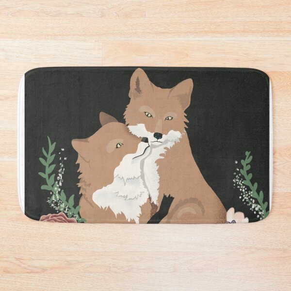 Item preview, Floral Foxes in Love designed and sold by marleywrightart.