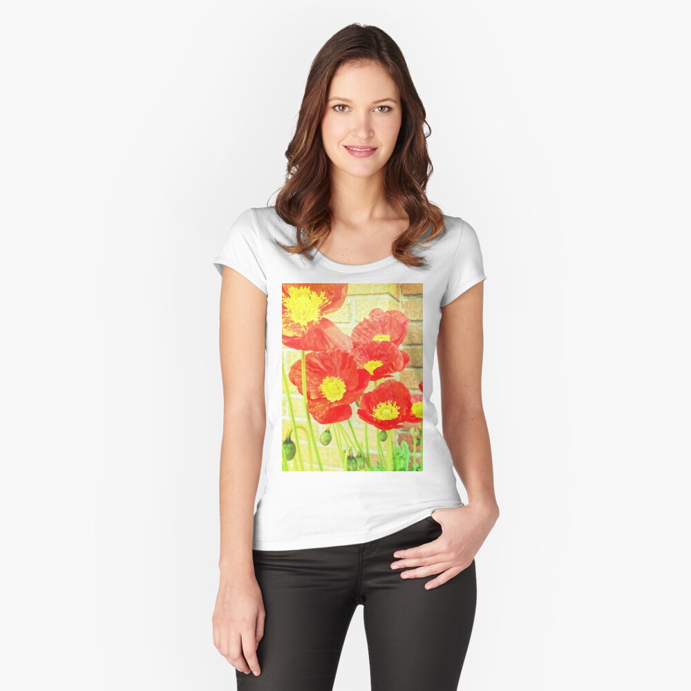 Item preview, Fitted Scoop T-Shirt designed and sold by OneDayArt.