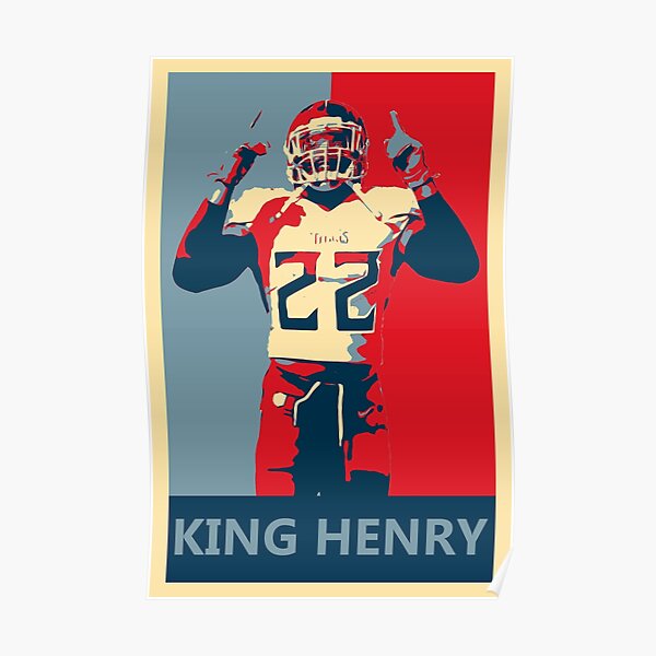 Derrick Henry 22 Tennessee Titans football player glitch poster
