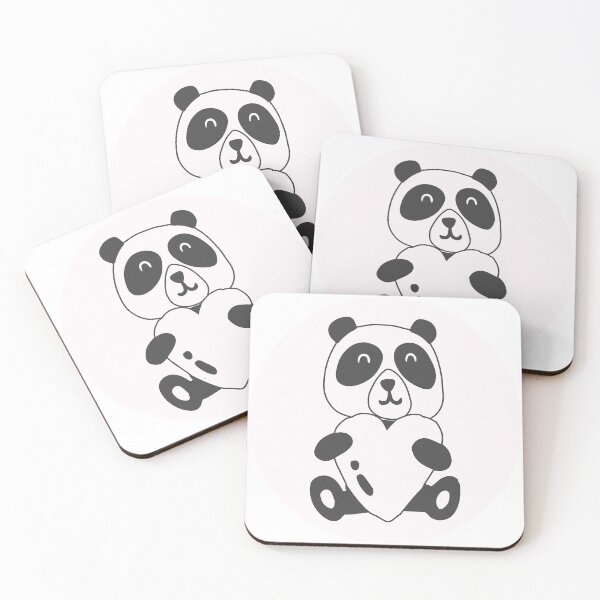Item preview, Cute Panda with Heart designed and sold by KGoPrintables.