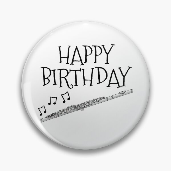 Item preview, Happy Birthday Flute Flutist Woodwind Musician designed and sold by doodlerob.