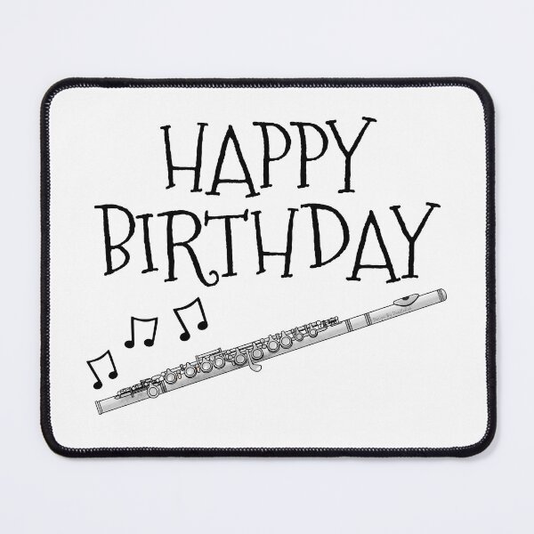 Item preview, Happy Birthday Flute Flutist Woodwind Musician designed and sold by doodlerob.