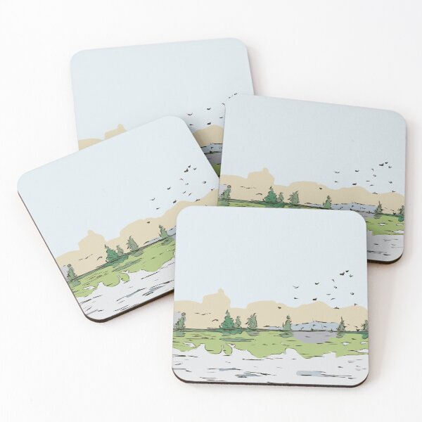 Item preview, Landscape - Birds over lake designed and sold by DJSK.