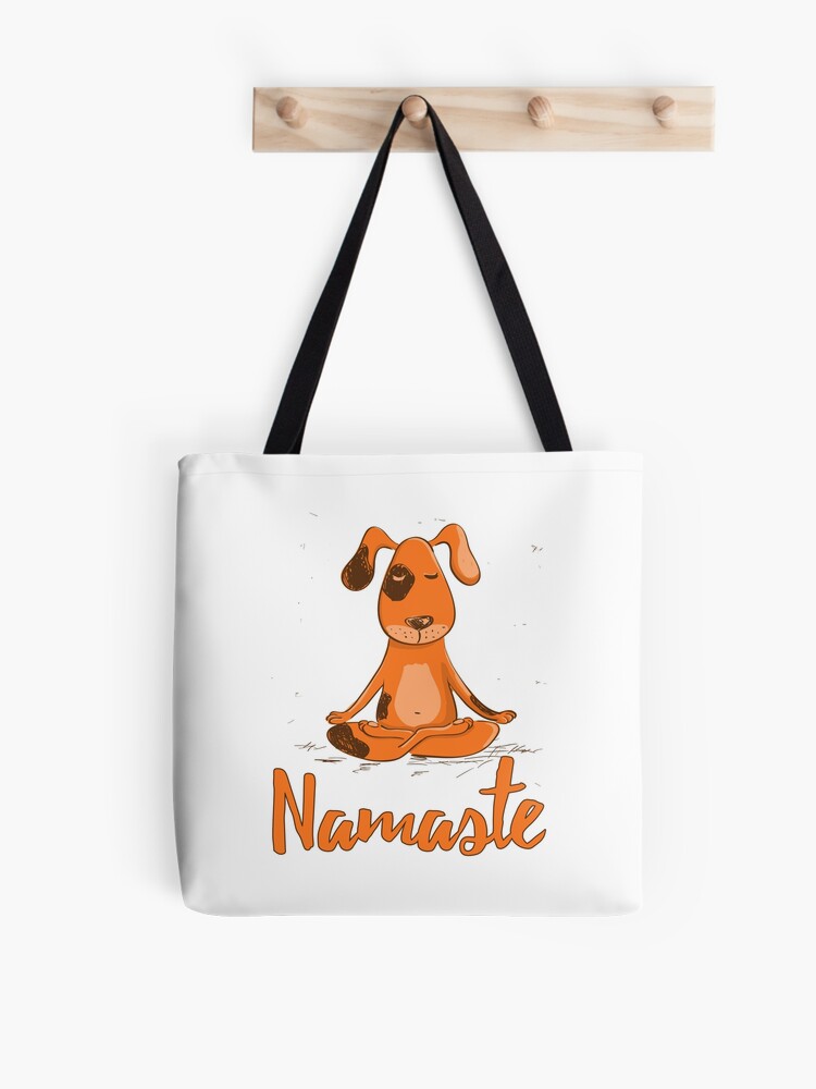 Yoga Peace and Namaste Tote Bag by Antique Images