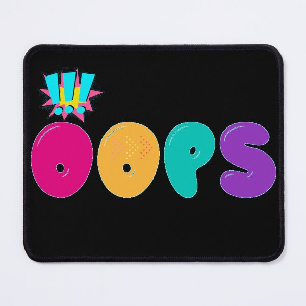 Item preview, expression of surprise, oops, colorful text with funny and funny expression designed and sold by Malogue.