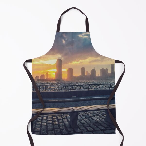 Item preview, Sunset Skyline Street Lamp Bench Battery Park New York City designed and sold by eleonoraingrid.