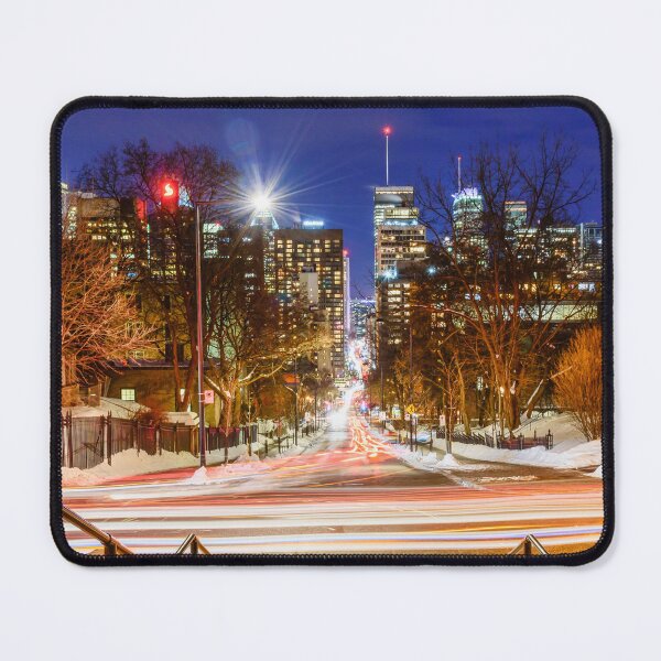 Item preview, Light trails downtown Montreal designed and sold by RezieMart.