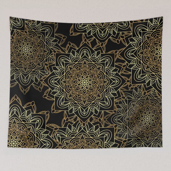 Item preview, Gold Mandala on Black designed and sold by LaRoach Digital Arts.
