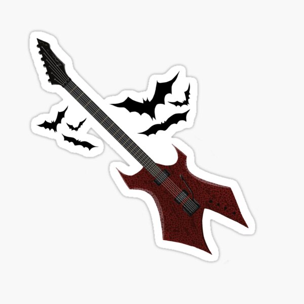 Eddie Munson Guitar - Stranger Things Sticker for Sale by VioletRae