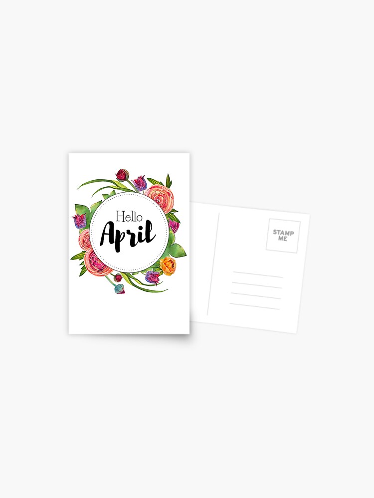 Hello April - monthly cover for bullet journal, diary, planner 
