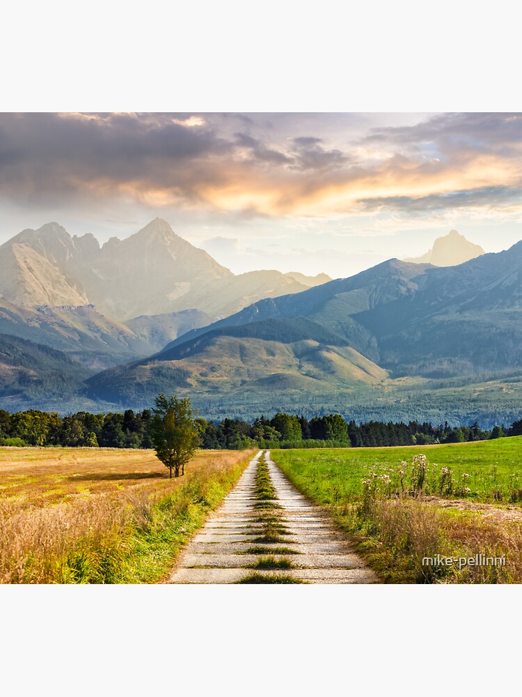 Rural fields near the high mountains by mike-pellinni