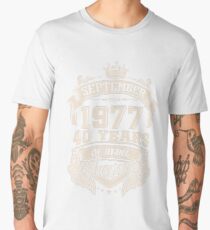 Born In September 1977 40 Years Of Being Awesome Men's Premium T-Shirt