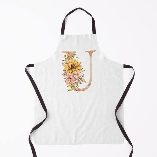 Item preview, Watercolor floral sunflower personalized letter U wedding monogram print designed and sold by tiana-geo.