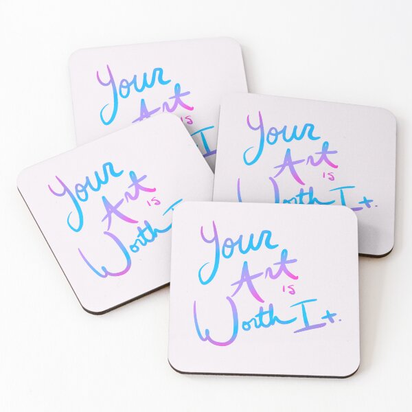 Item preview, Your Art is Worth It Blue and Pink designed and sold by Lily Aurora.