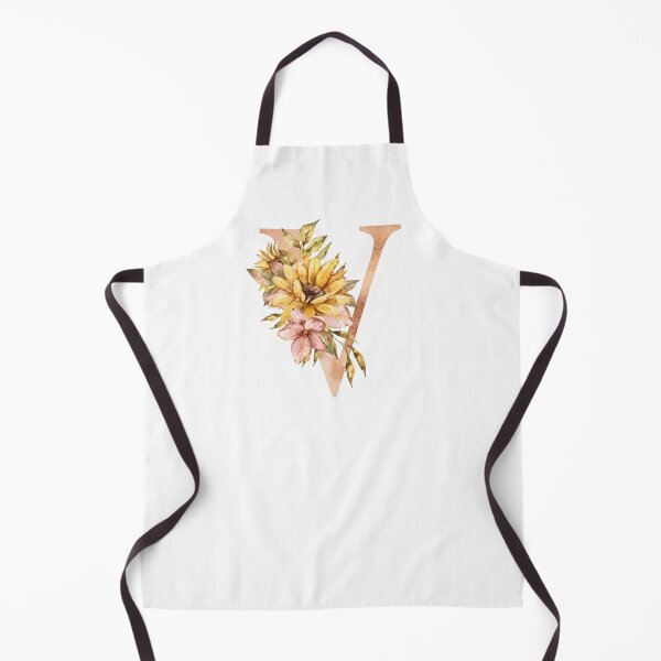 Item preview, Watercolor floral sunflower personalized letter V wedding monogram print designed and sold by tiana-geo.