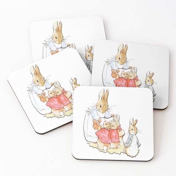 Nursery Characters. Peter Rabbit. Beatrix Potter. Coasters (Set of 4)