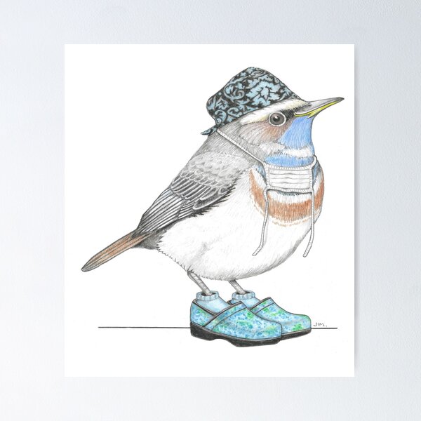 Item preview, Nightingale in Clogs designed and sold by JimsBirds.