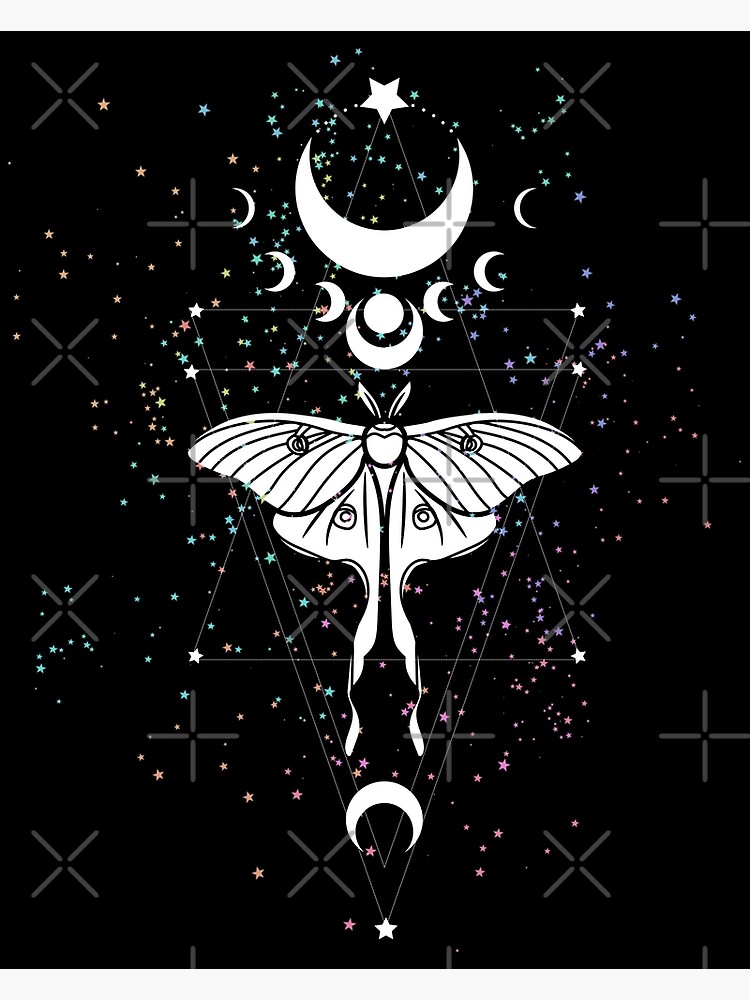 Nocturnal : Luna Moon Moth Original Alcohol Markers Art Print by